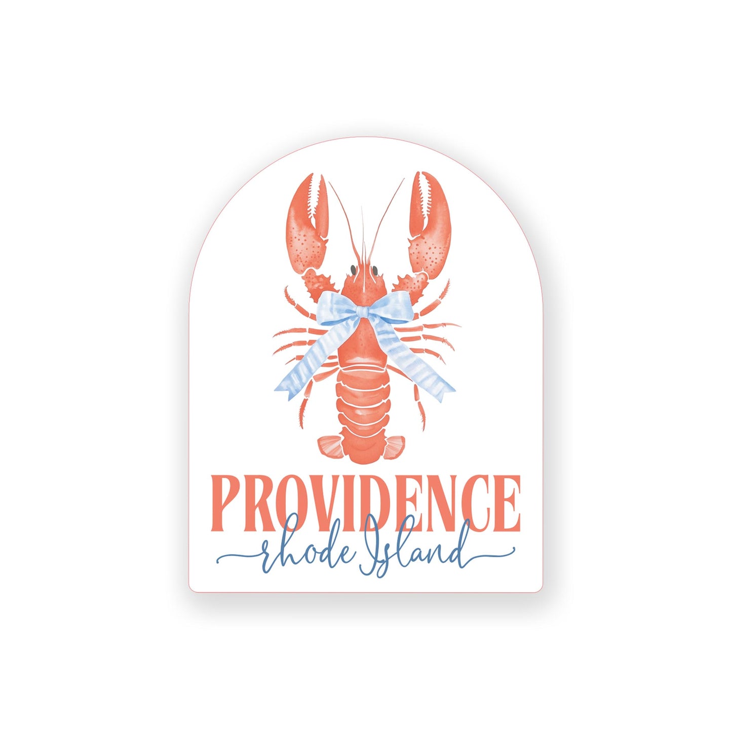 Vinyl Sticker-Love+Local New England Tides Lobster -0