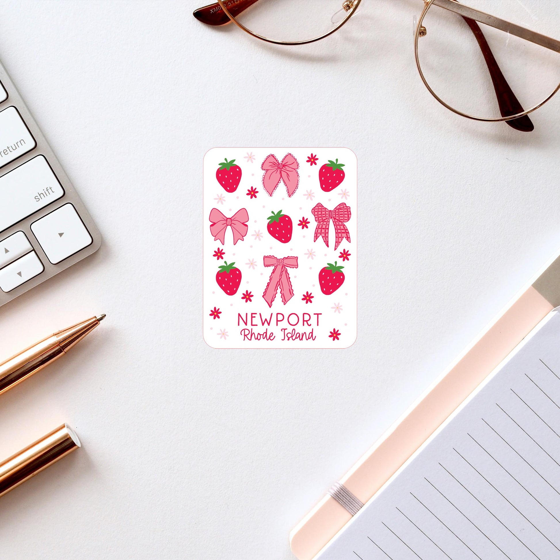 Vinyl Sticker-Love+Local Strawberry Parlor -2