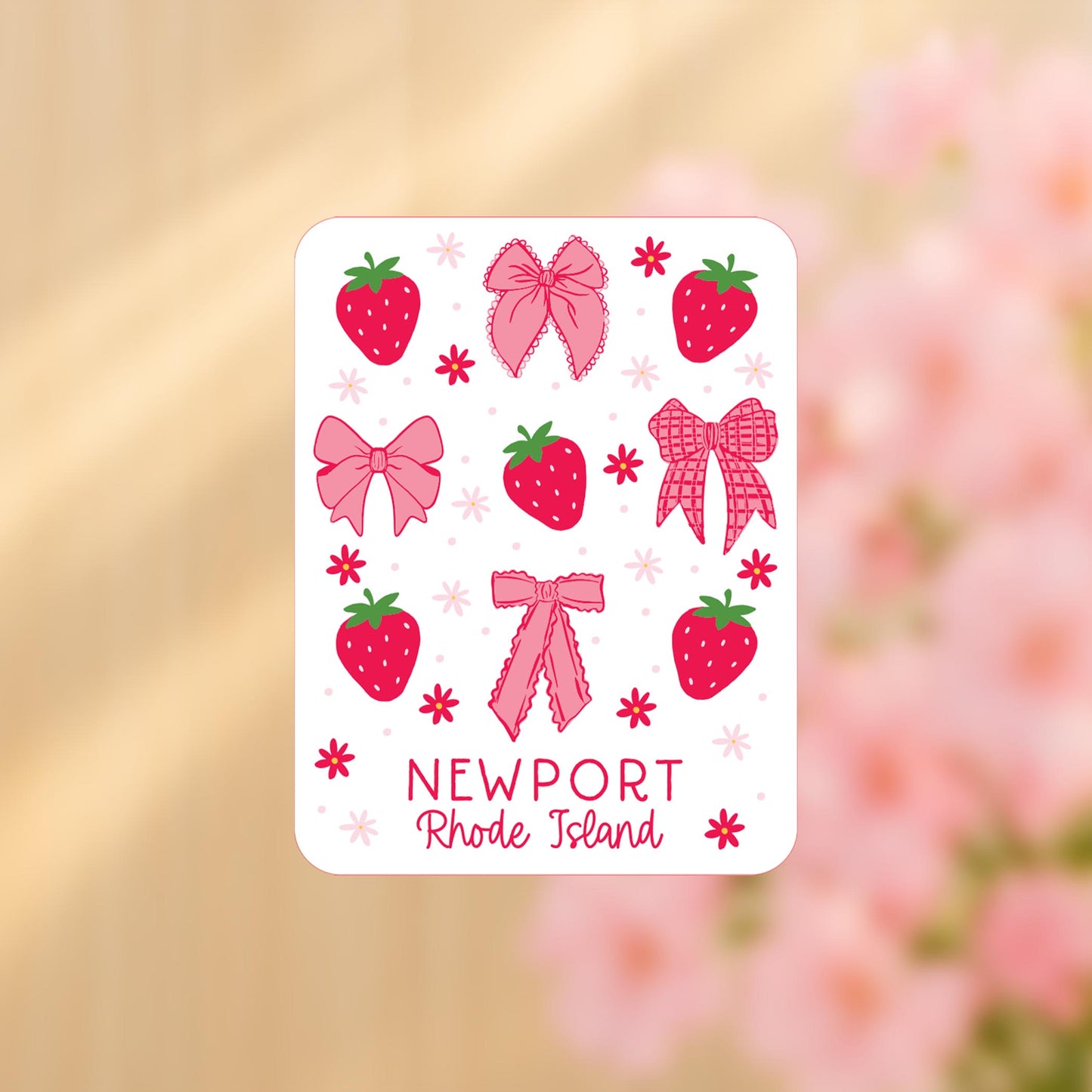Vinyl Sticker-Love+Local Strawberry Parlor -4