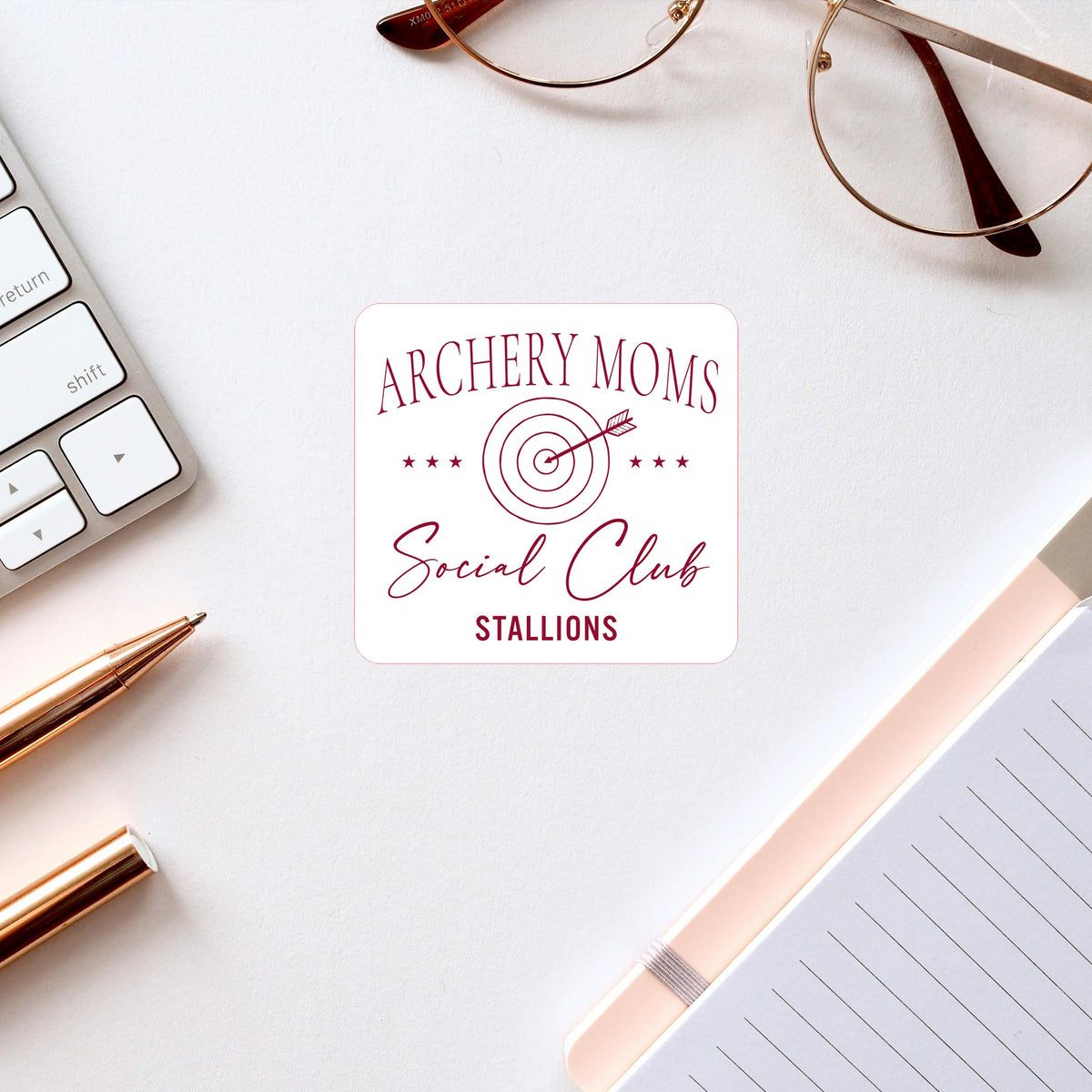 Vinyl Sticker-Archery Moms Social Club | School Team -2