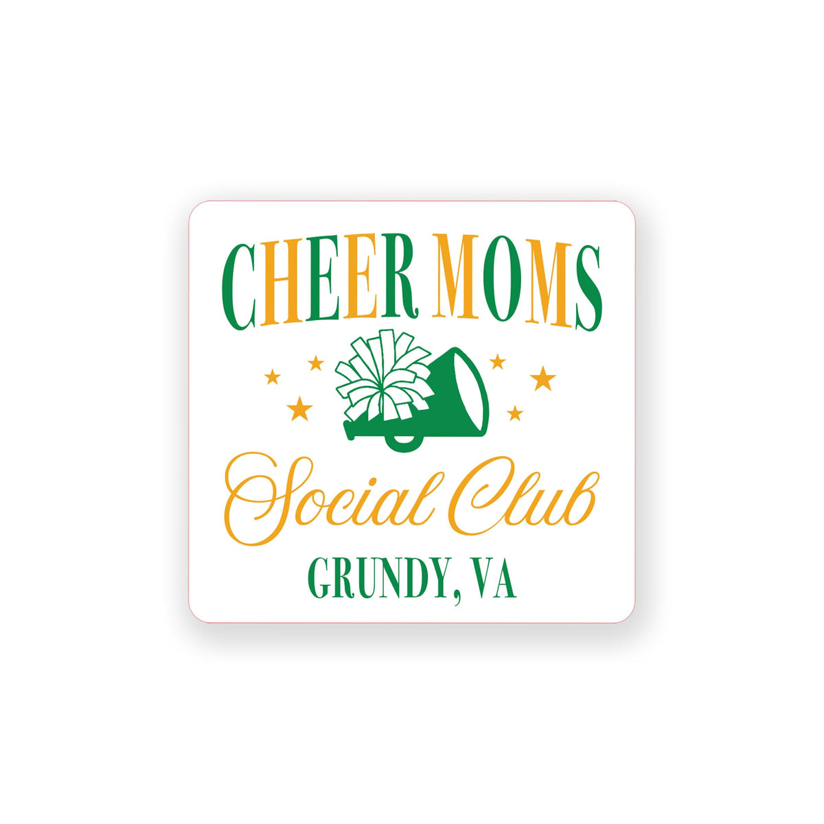 Vinyl Sticker-Custom Cheer Mom Social Club | School Team -0