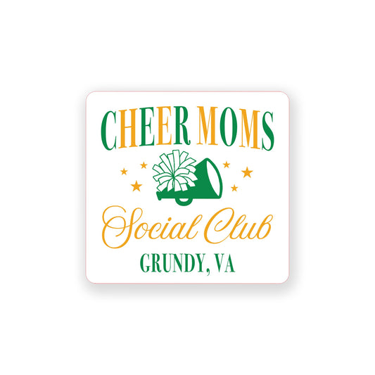 Vinyl Sticker-Custom Cheer Mom Social Club | School Team -0