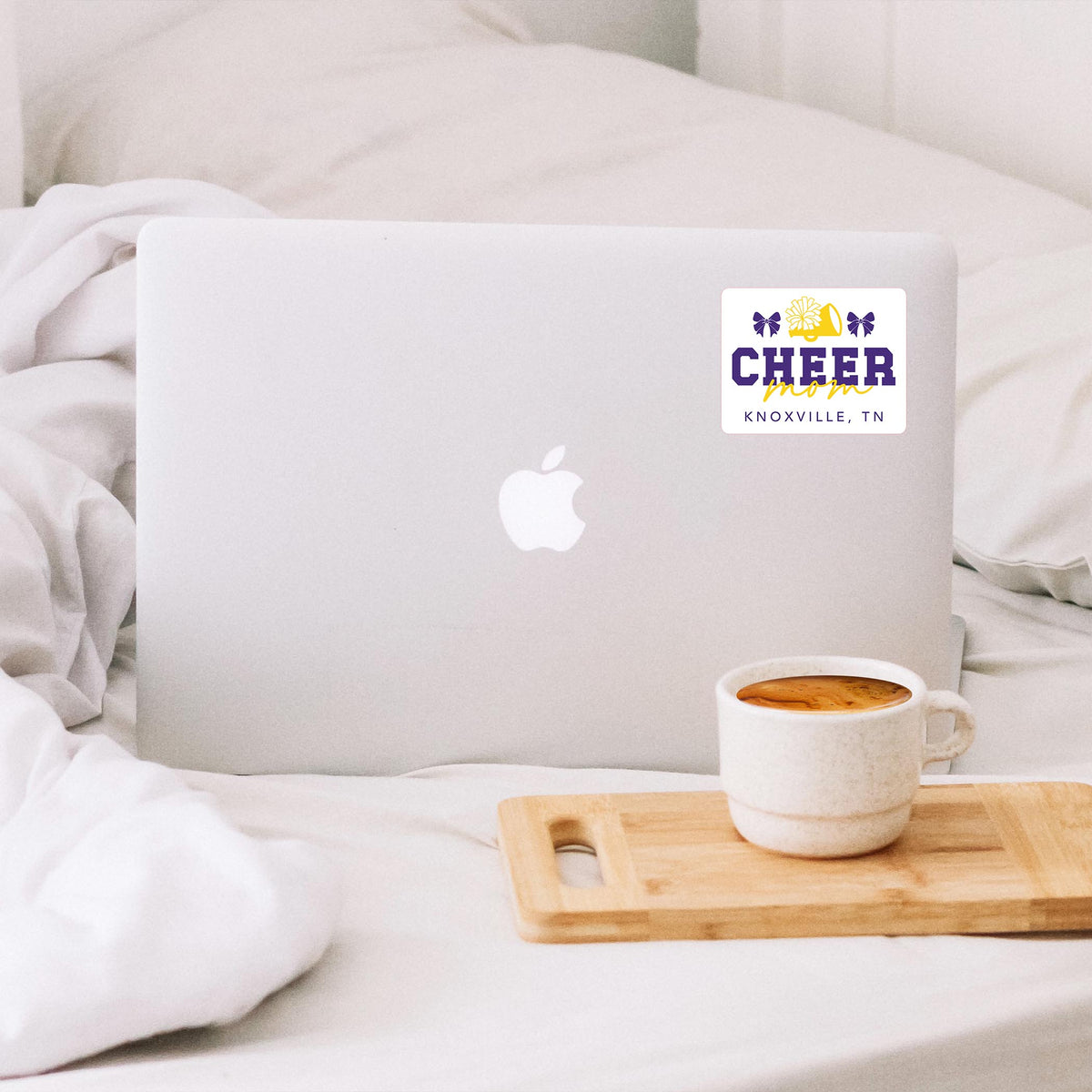 Vinyl Sticker-Custom Cheer Mom | School Team | Hometown -1