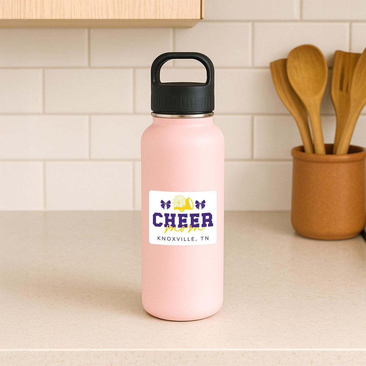 Vinyl Sticker-Custom Cheer Mom | School Team | Hometown -3