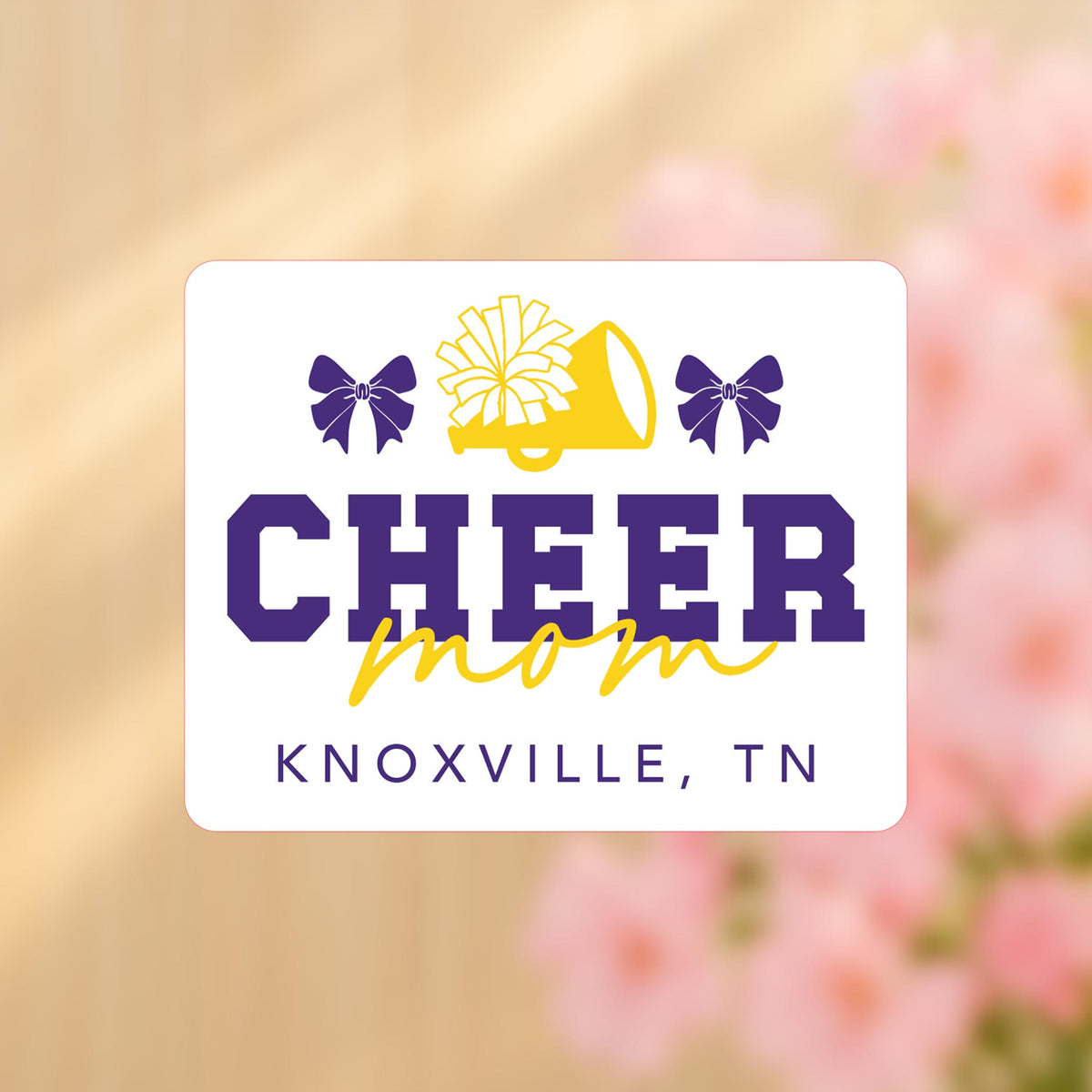 Vinyl Sticker-Custom Cheer Mom | School Team | Hometown -4
