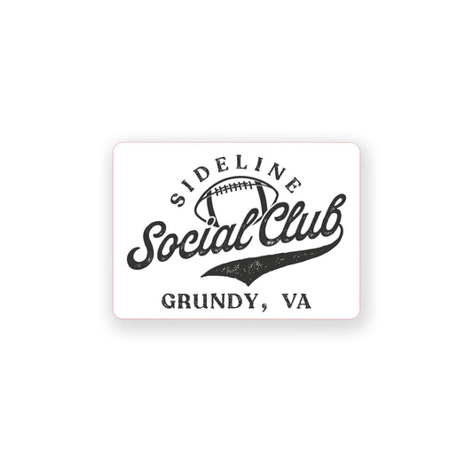 Vinyl Sticker-Football Mom Social Club | Custom -0