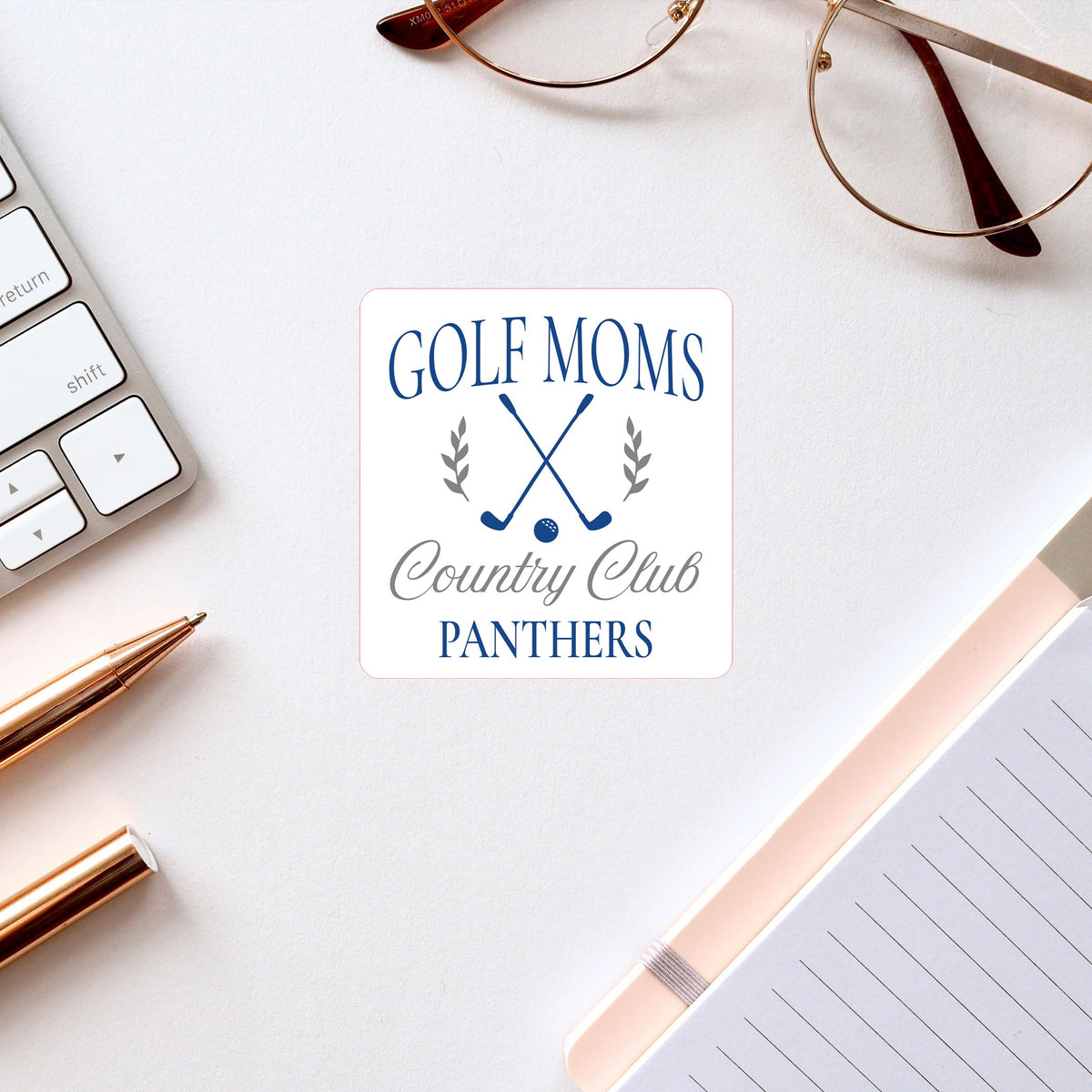 Vinyl Sticker-Custom Golf Moms Country Club | Team -2