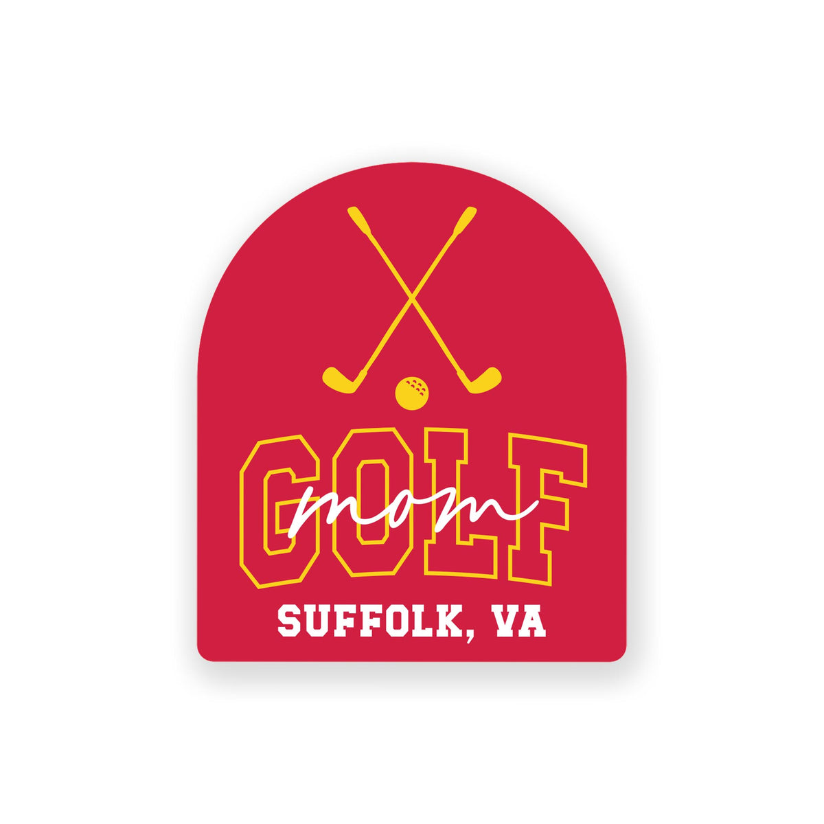Vinyl Sticker-Custom Golf Mom 1 | Team | Hometown -0