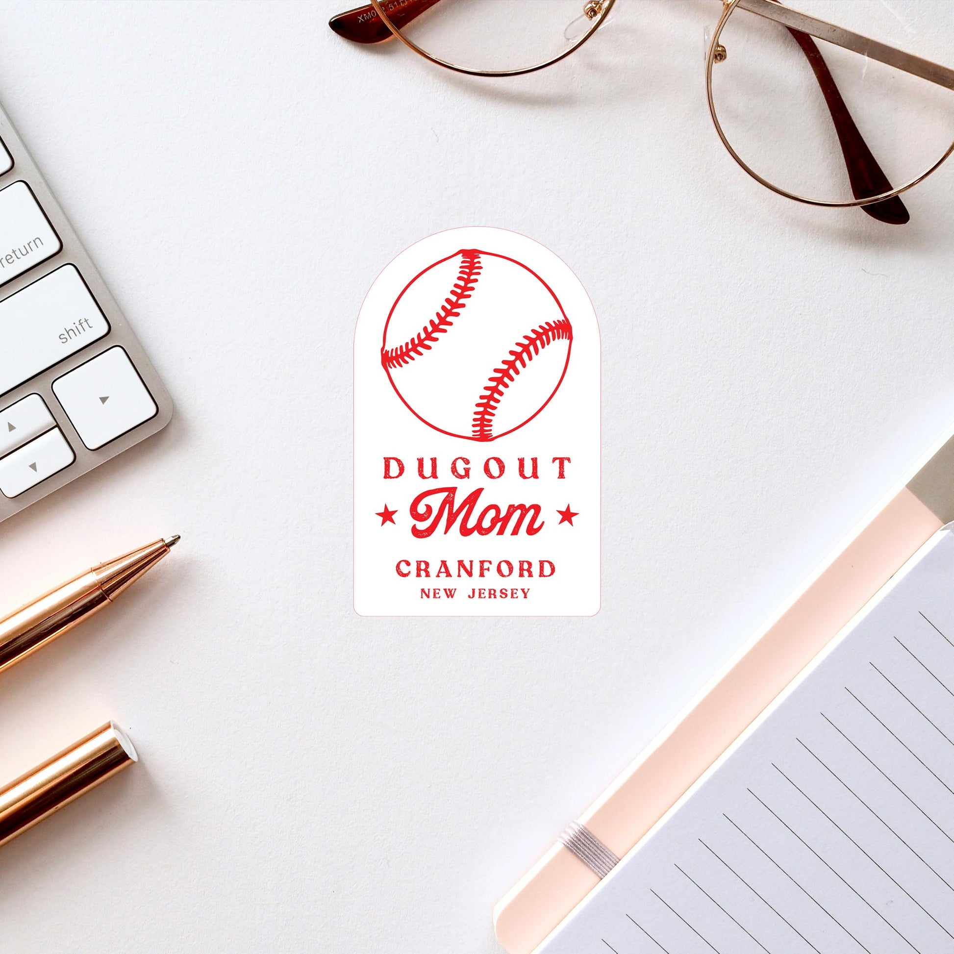Vinyl Sticker-Custom Little League Dugout Mom -2