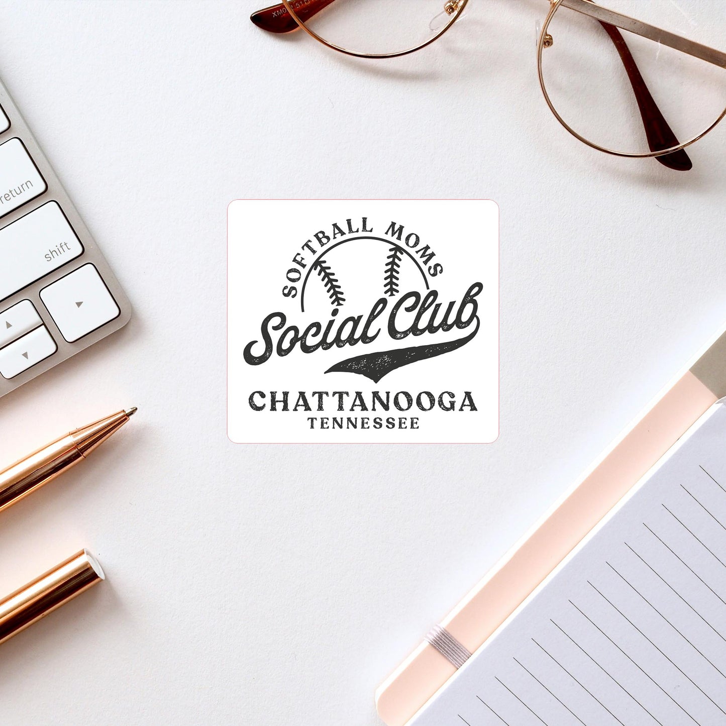 Vinyl Sticker-Softball Moms Social Club | Custom -2