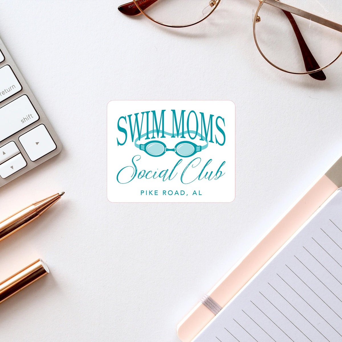 Vinyl Sticker-Swim Moms Social Club | School Team -2