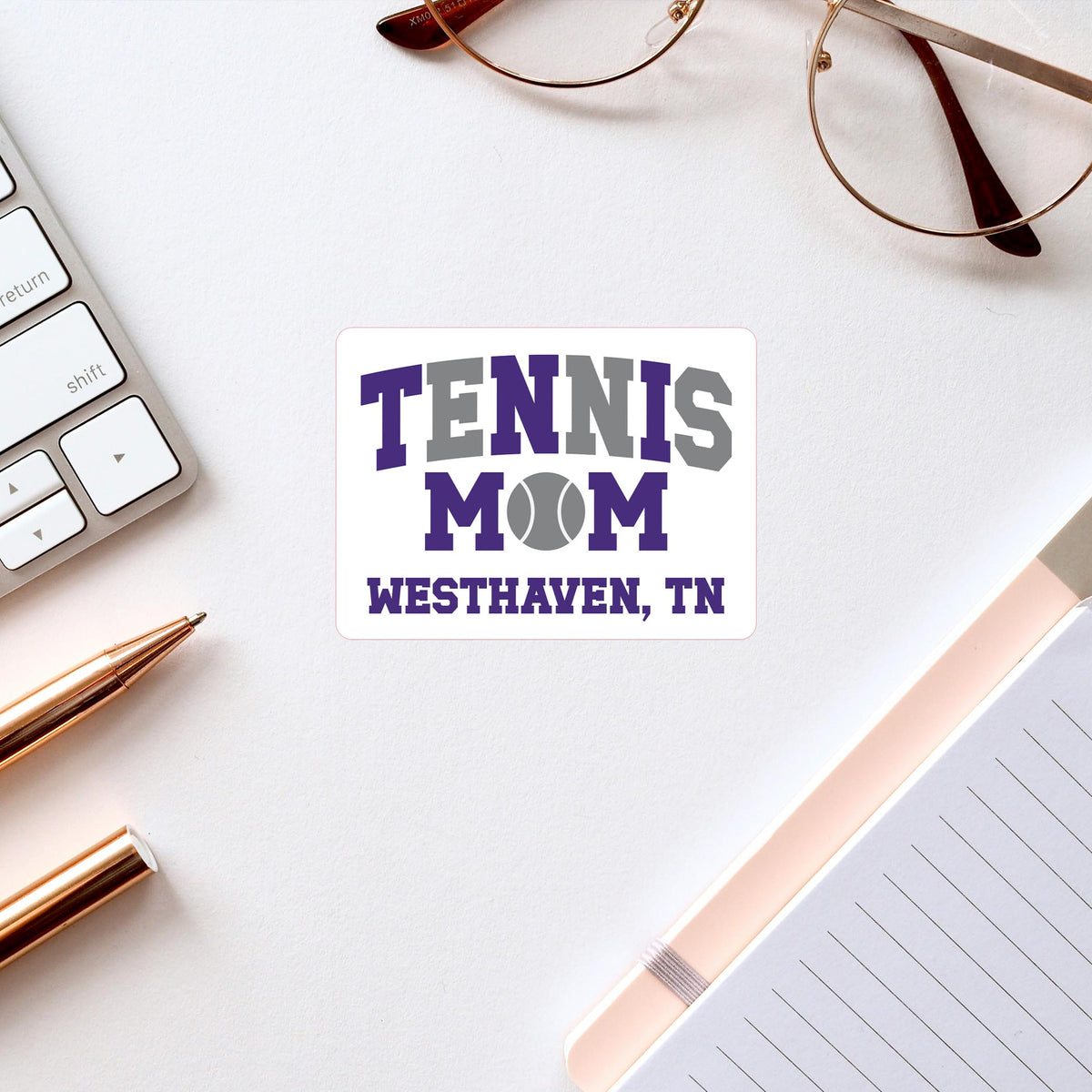 Vinyl Sticker-Custom Tennis Mom | Your Team | Personalize -2