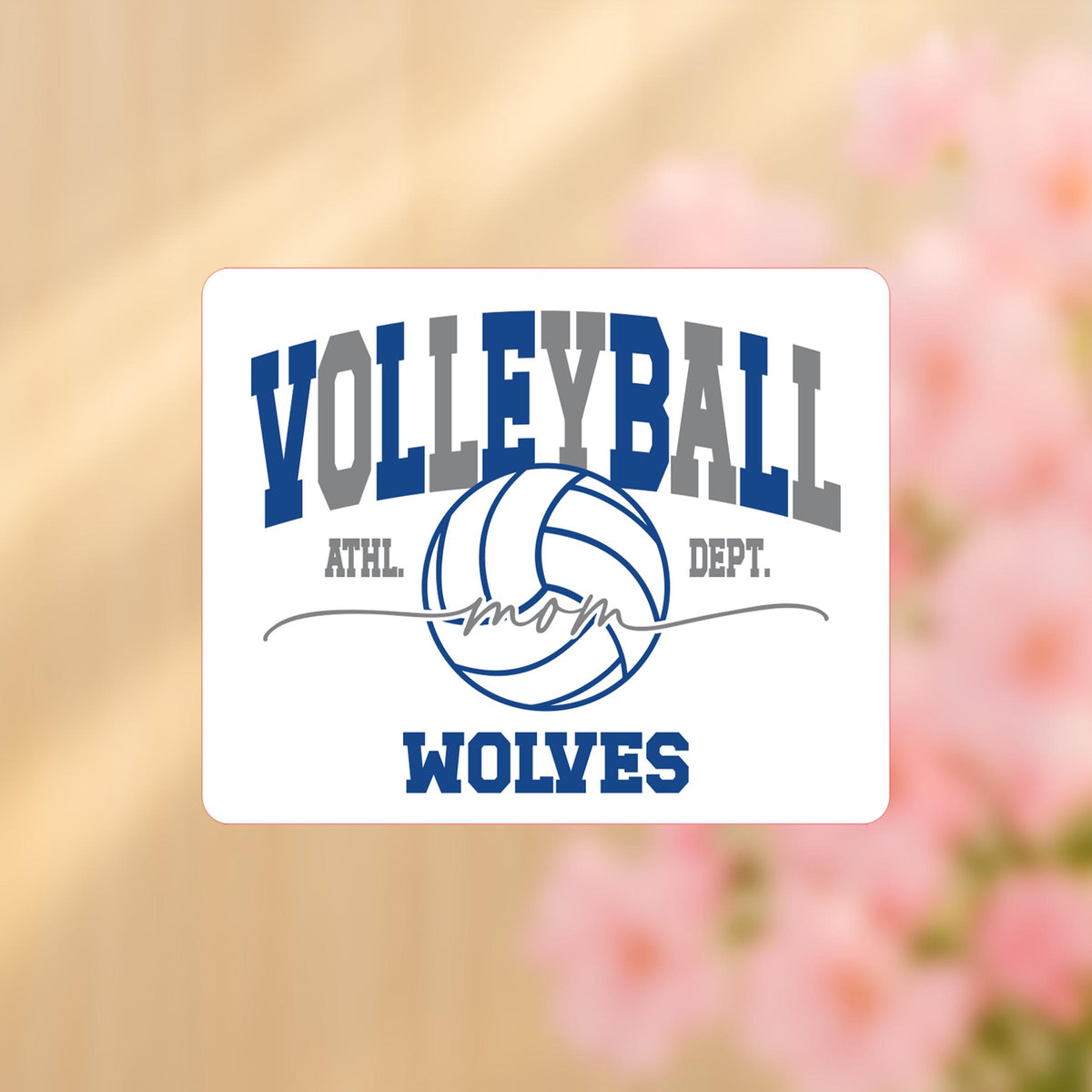 Vinyl Sticker-Custom Volleyball Mom Department | Your Team -4