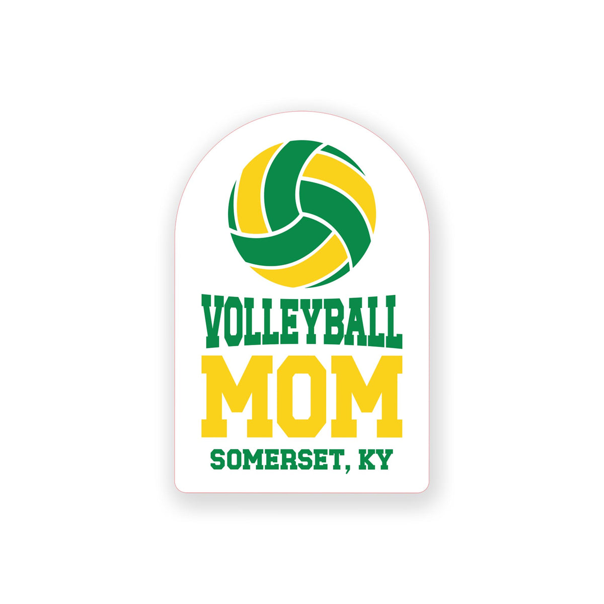 Vinyl Sticker-Custom Volleyball Mom | Your Team -0