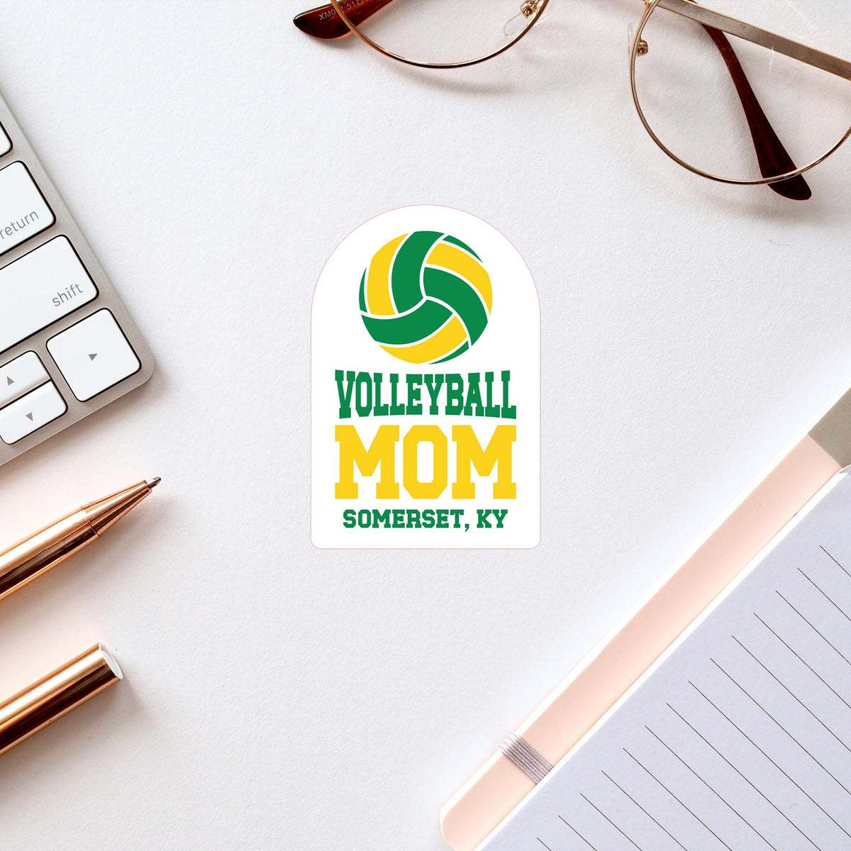 Vinyl Sticker-Custom Volleyball Mom | Your Team -2