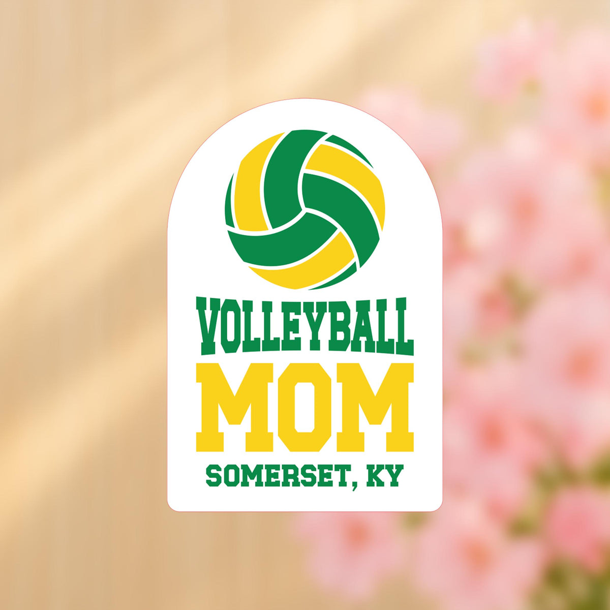 Vinyl Sticker-Custom Volleyball Mom | Your Team -4