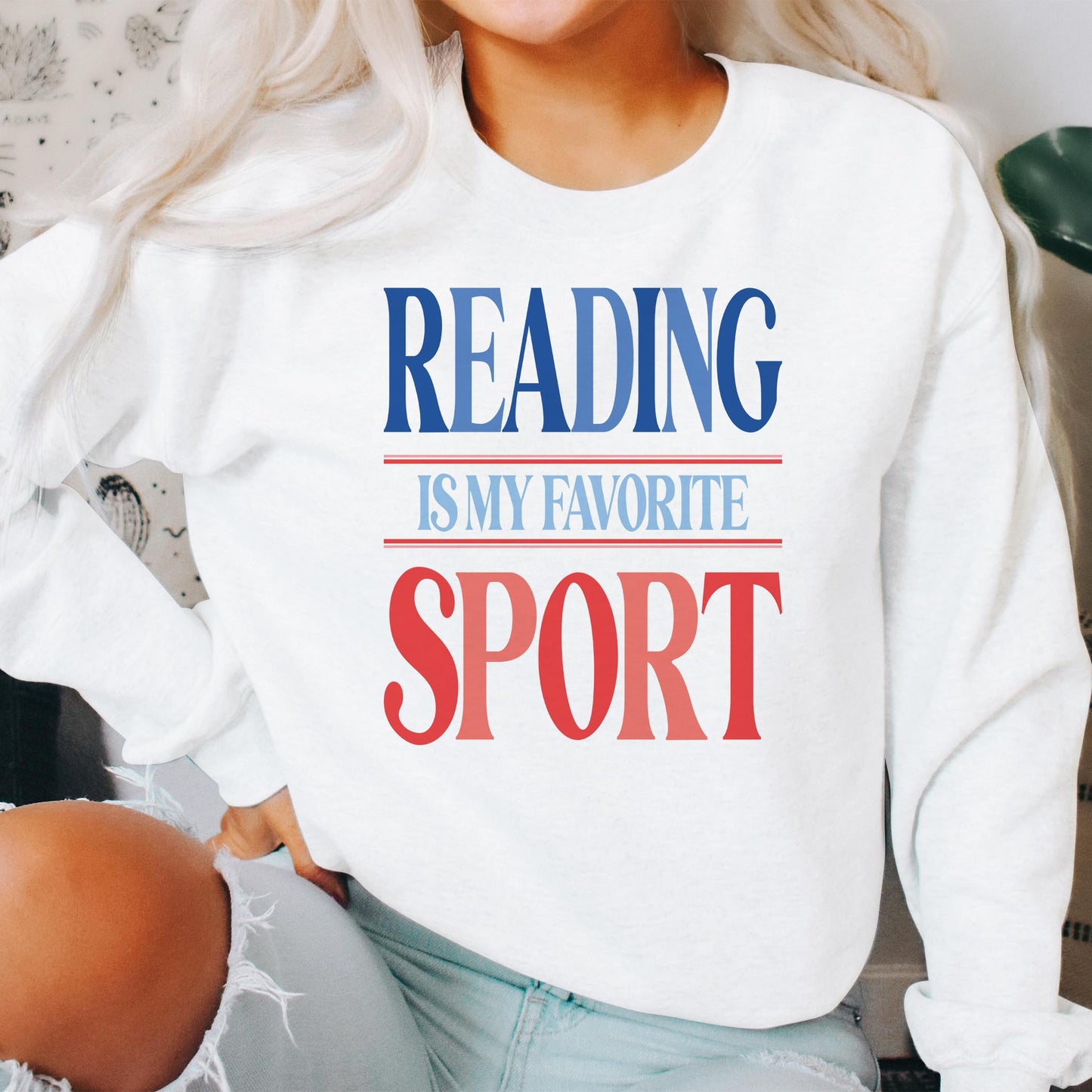 Gildan Sweatshirt White-Boy Aquarium -2
