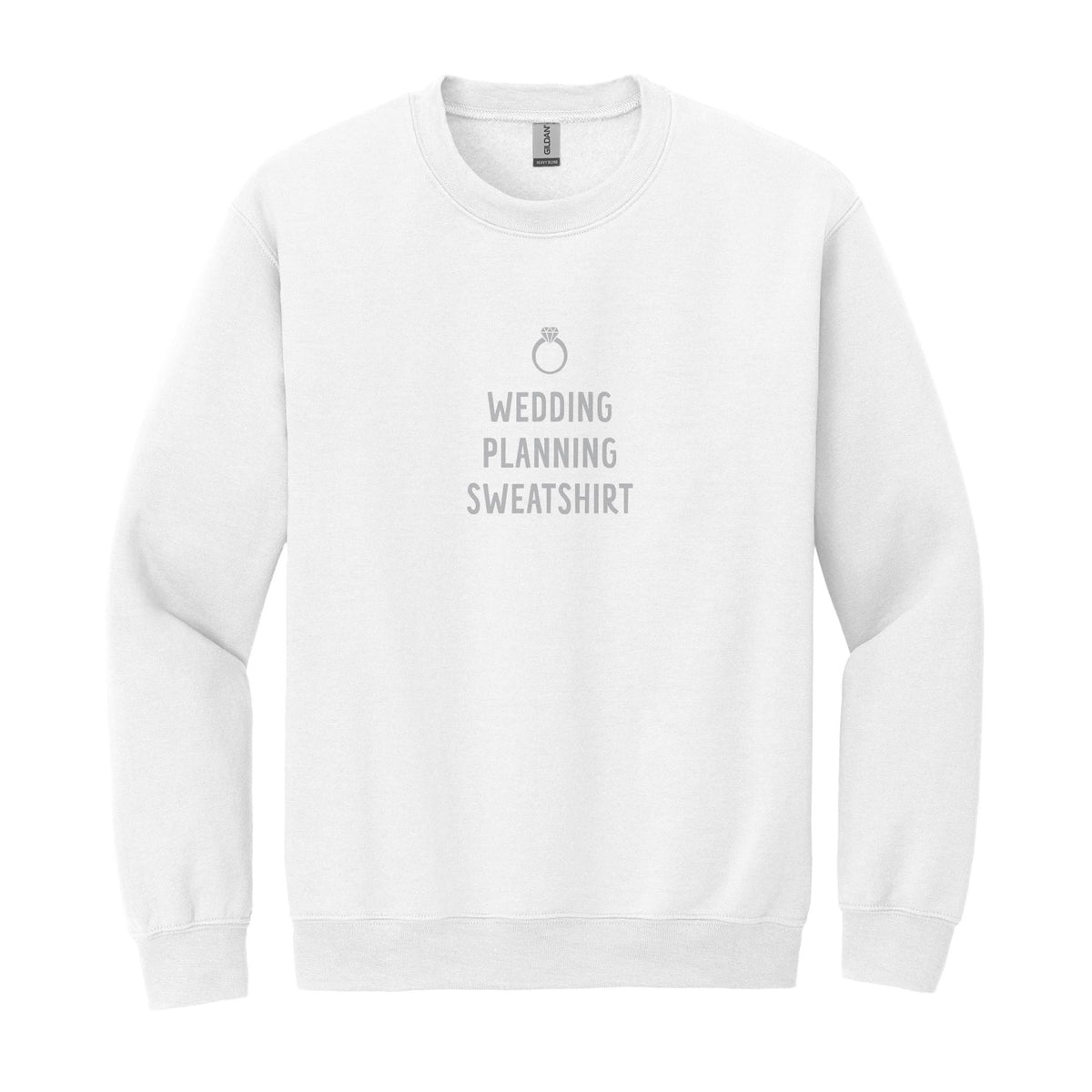 Gildan Sweatshirt White-Wedding Planning Sweatshirt -0