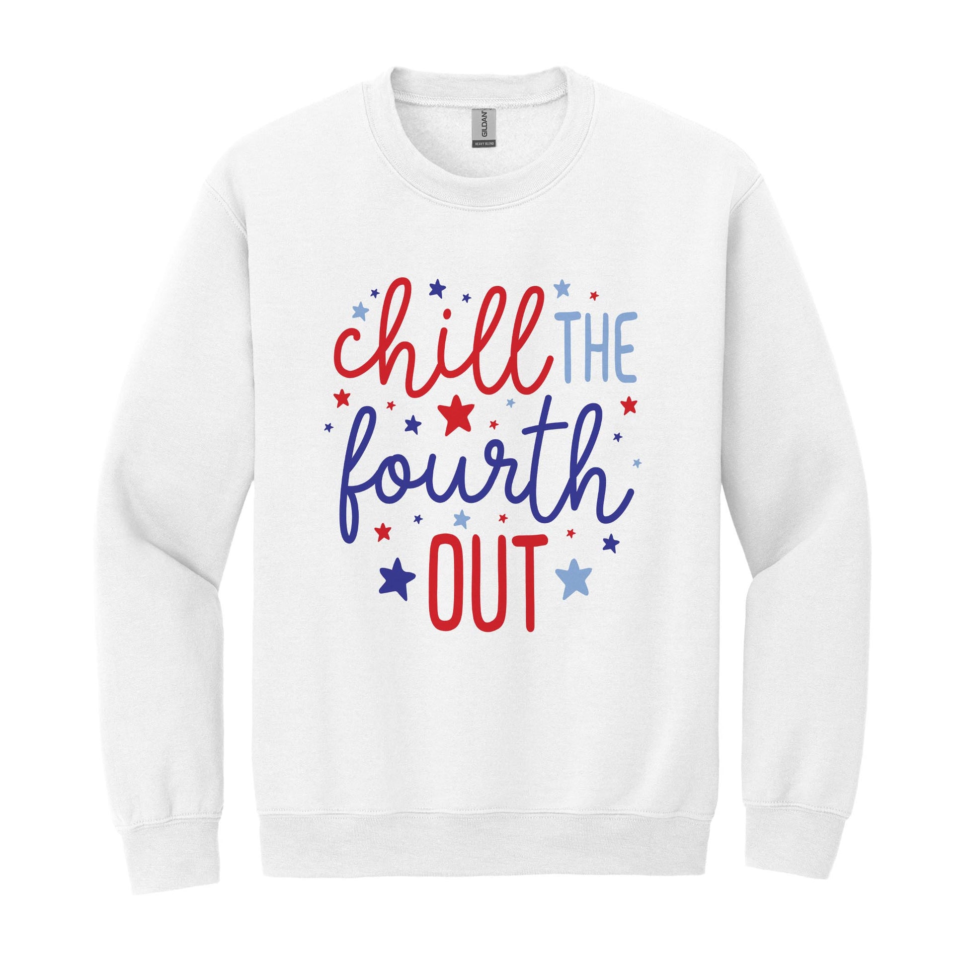 Gildan Sweatshirt White-4th of July 250th Anniversary -0
