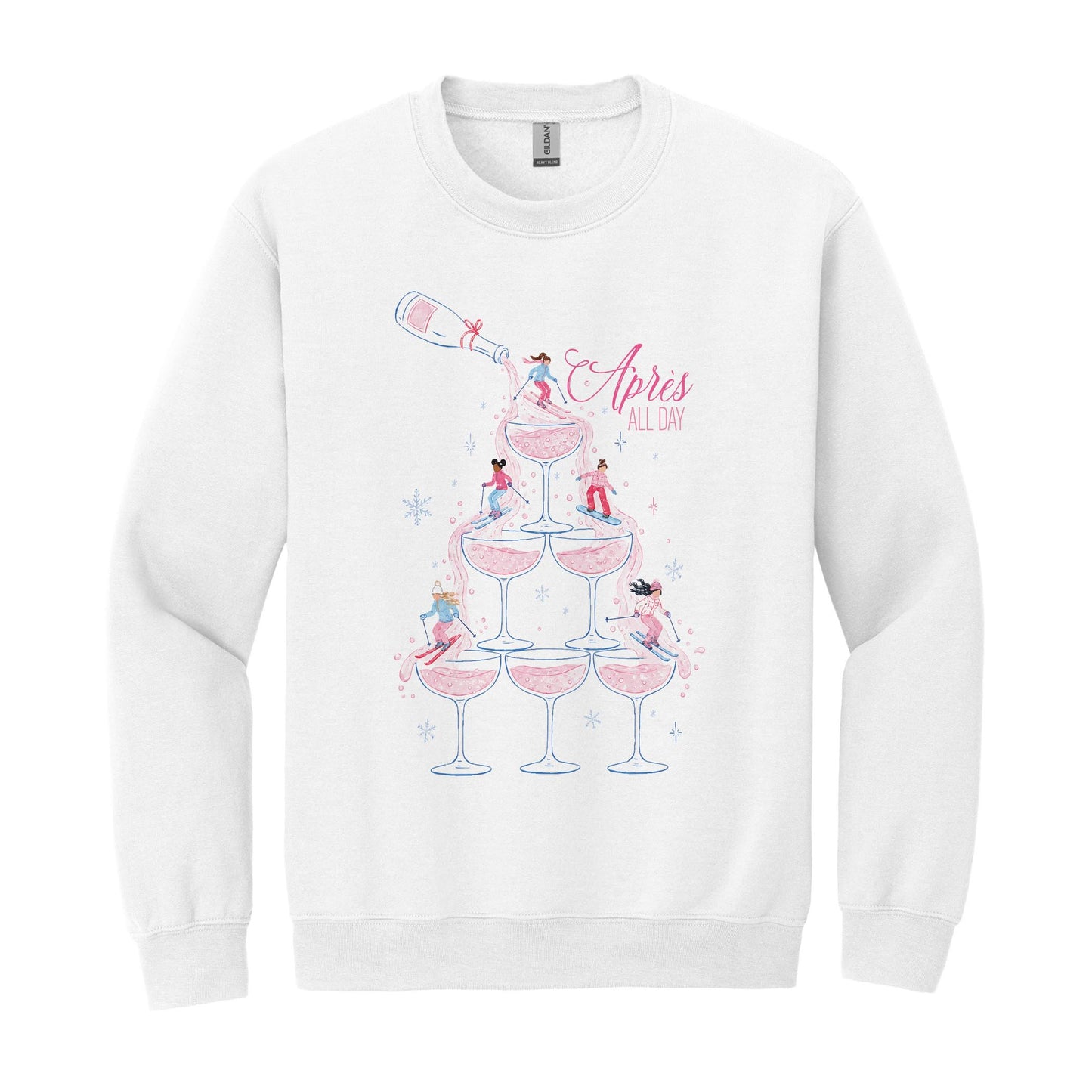 Gildan Sweatshirt White-Après Ski All Day -0