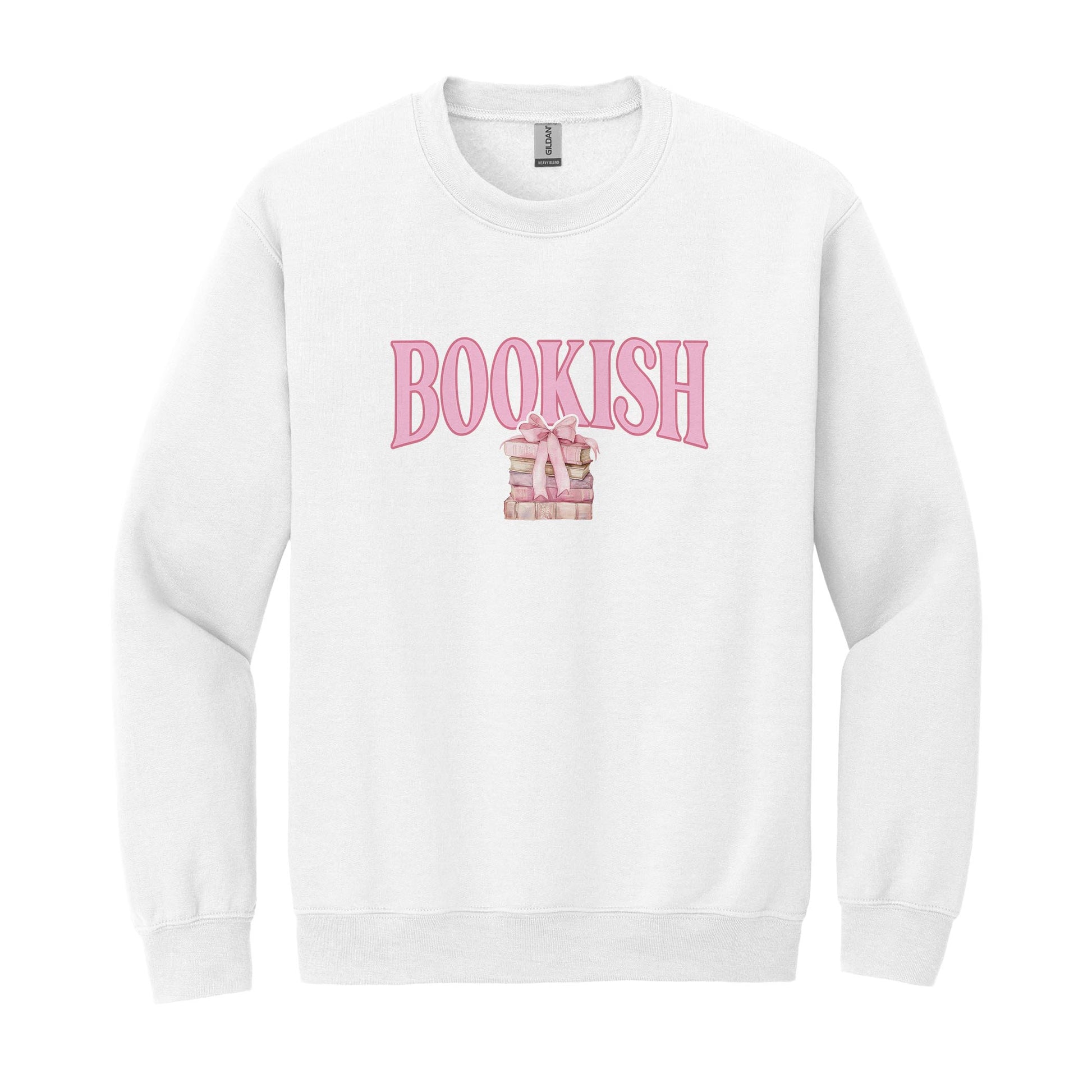 Gildan Sweatshirt White-Bookish -0