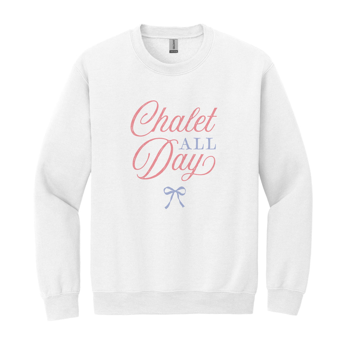 Gildan Sweatshirt White-Chalet Girl -0