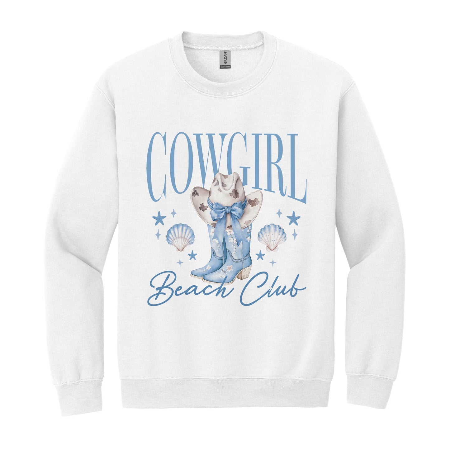 Gildan Sweatshirt White-Coastal Cowgirl -0