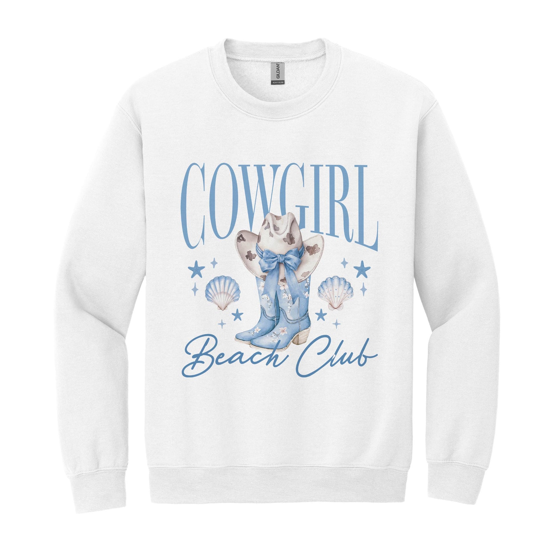 Gildan Sweatshirt White-Coastal Cowgirl -0