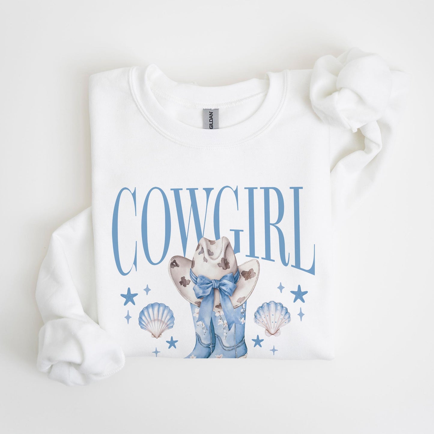 Gildan Sweatshirt White-Coastal Cowgirl -4