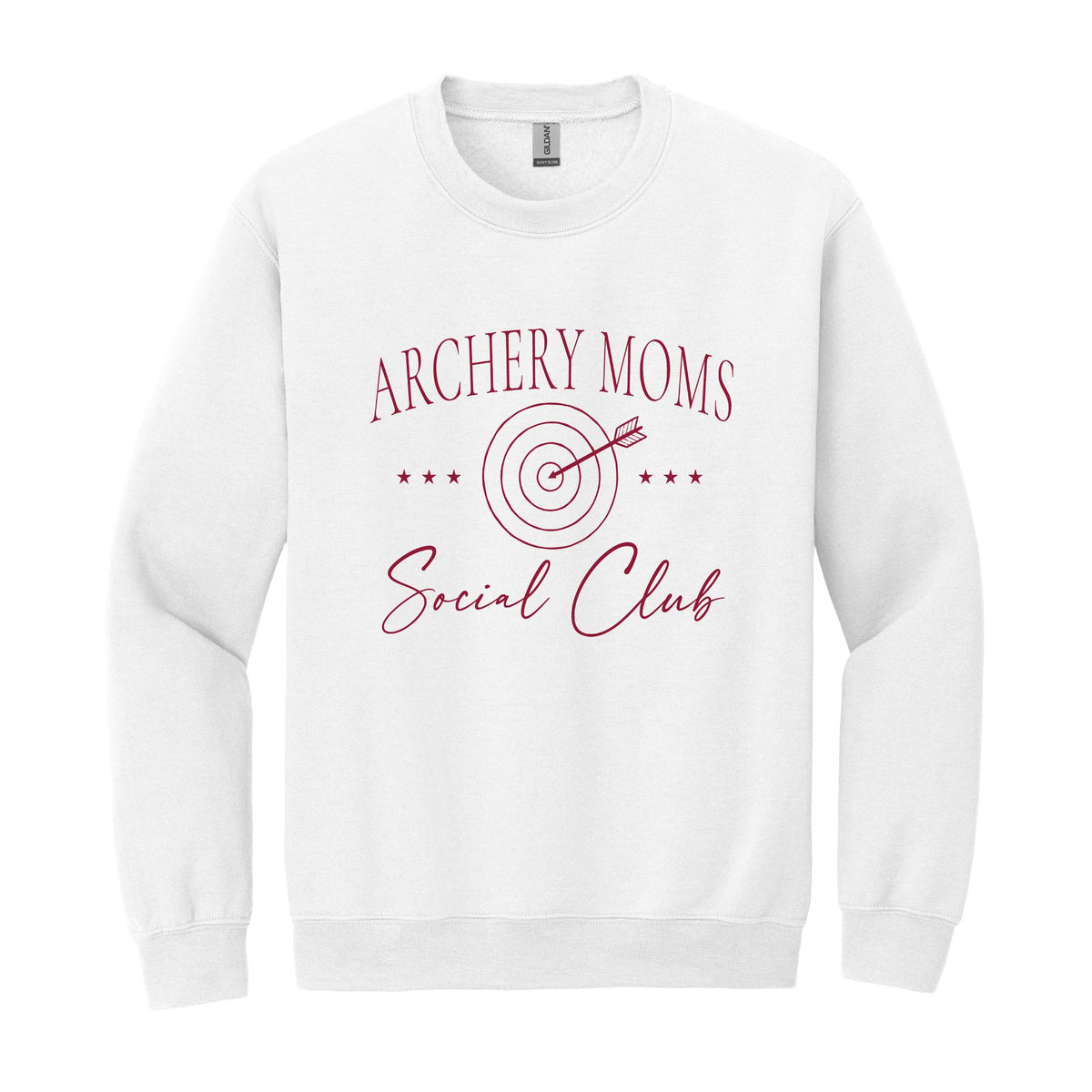 Gildan Sweatshirt White-Archery Mom -0