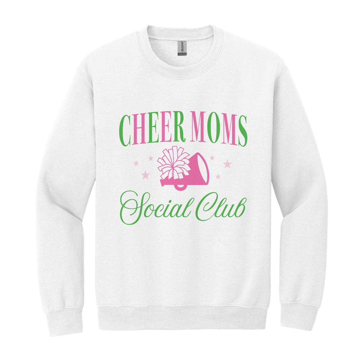 Gildan Sweatshirt White-Cheer Moms Social Club -0