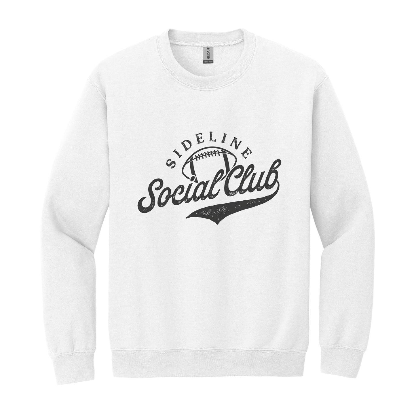 Gildan Sweatshirt White-Football Mom Sideline Social Club -0