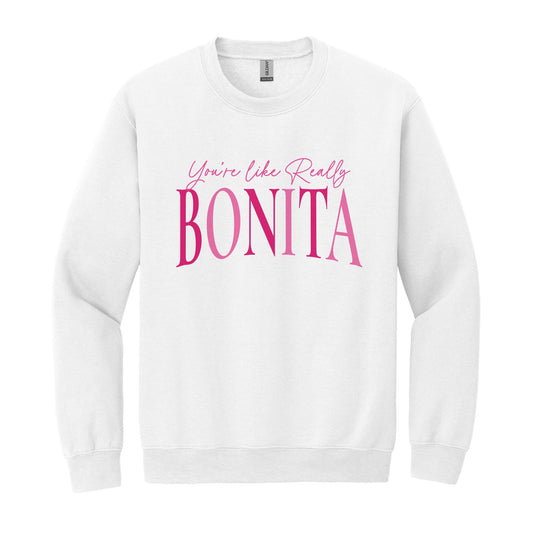 Gildan Sweatshirt White-Bonita Bows -0