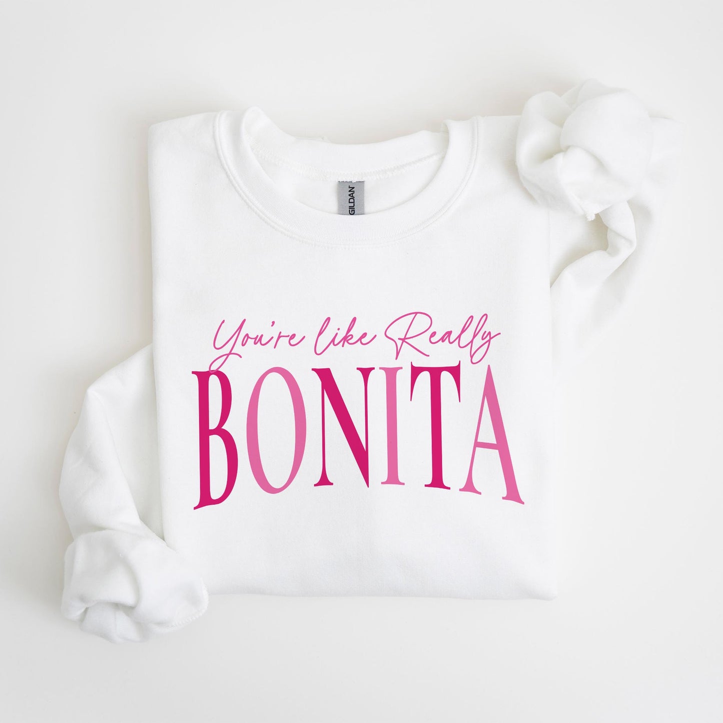 Gildan Sweatshirt White-Bonita Bows -4