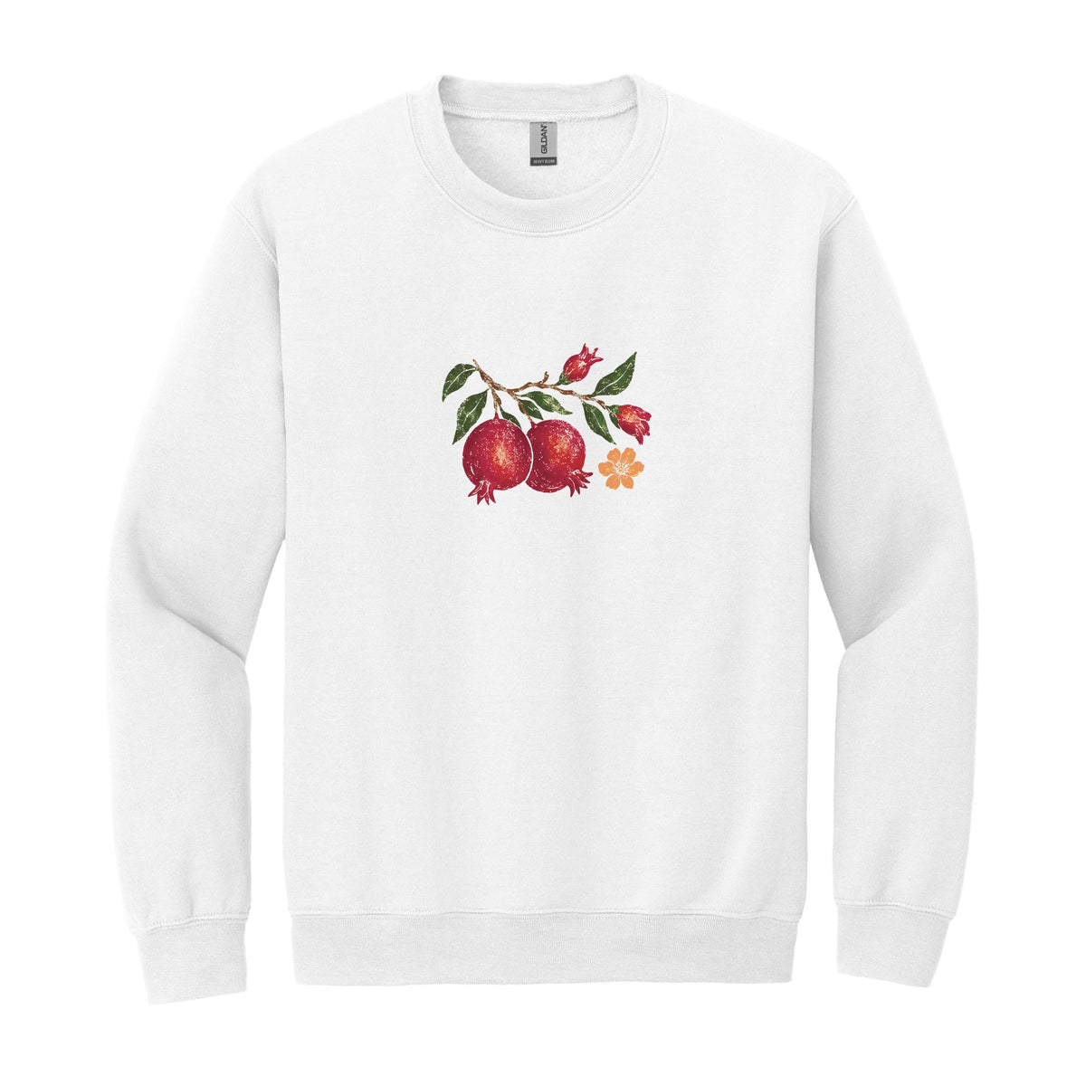 Gildan Sweatshirt White-Autumn Orchard -0