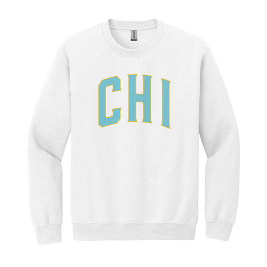 Gildan Sweatshirt White-Blue CHI Chicago
