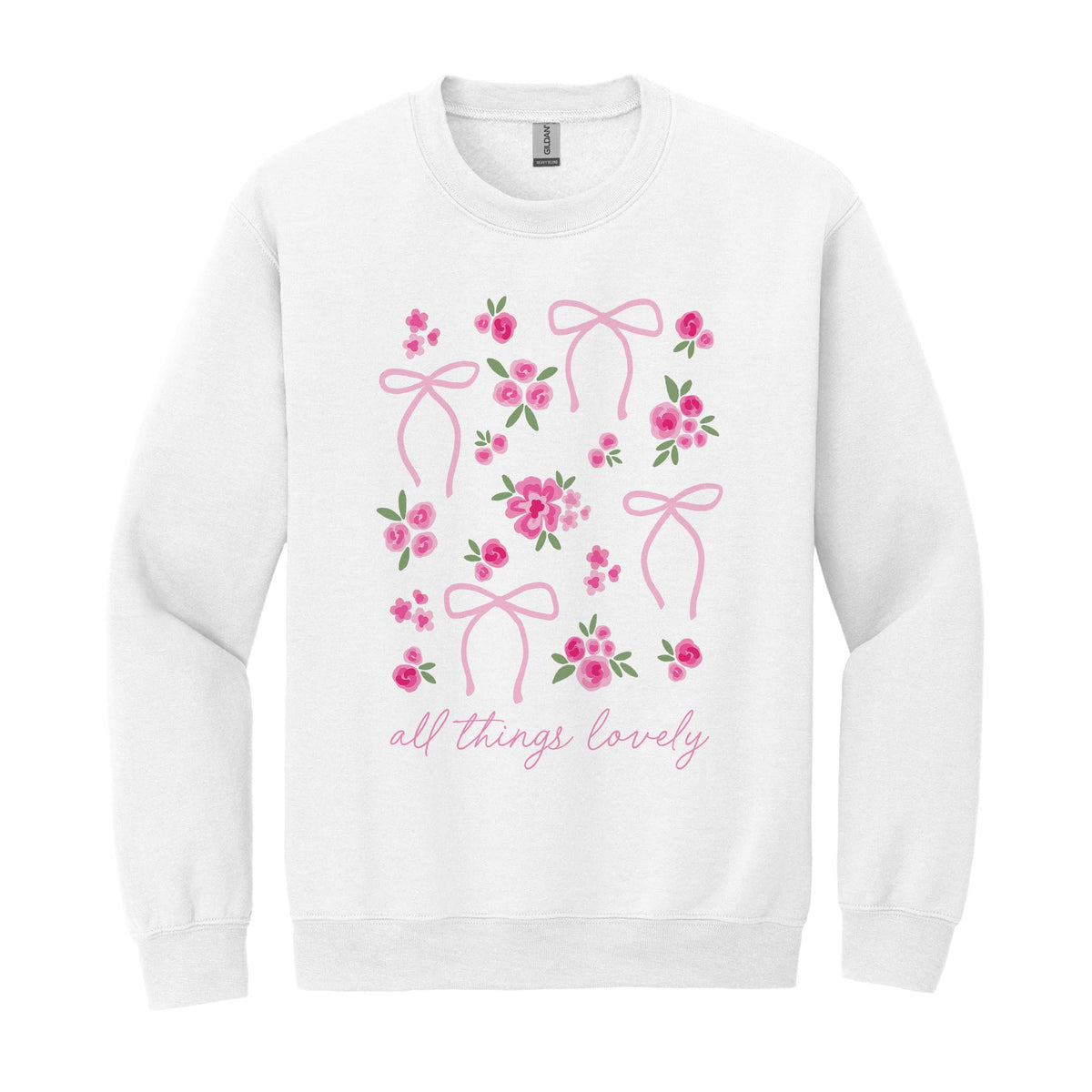 Gildan Sweatshirt White-All Things Lovely -0