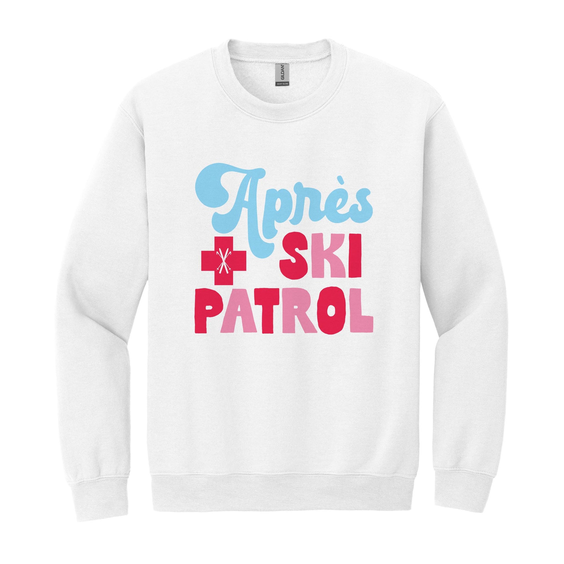 Gildan Sweatshirt White-Après Ski Patrol -0
