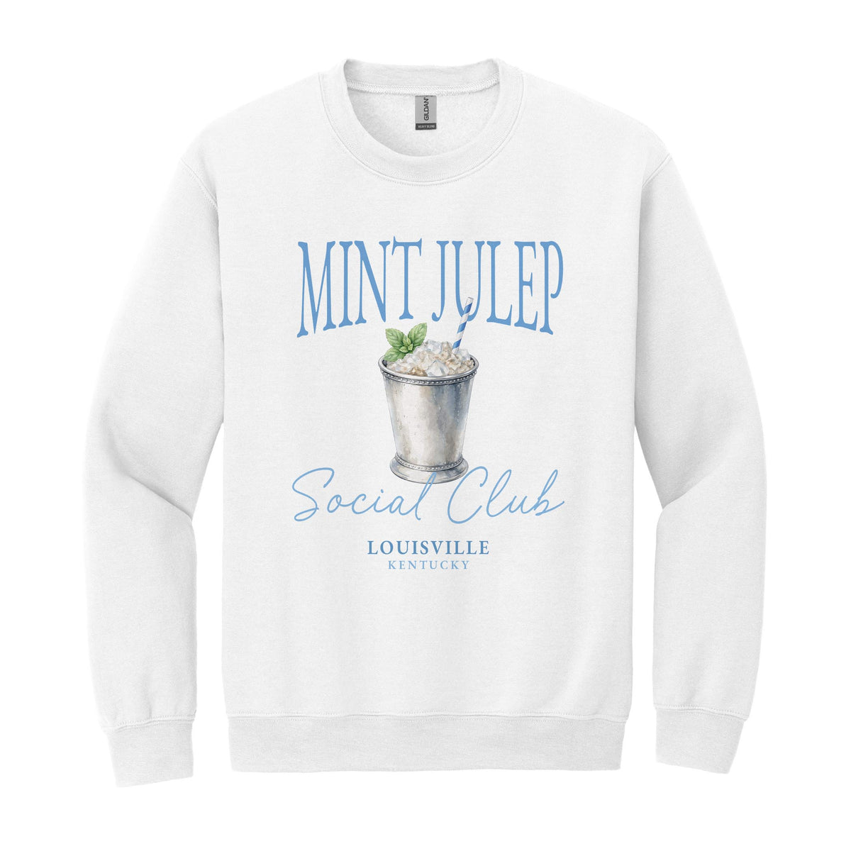 Gildan Sweatshirt White-Derby | City & State | Hometown -0