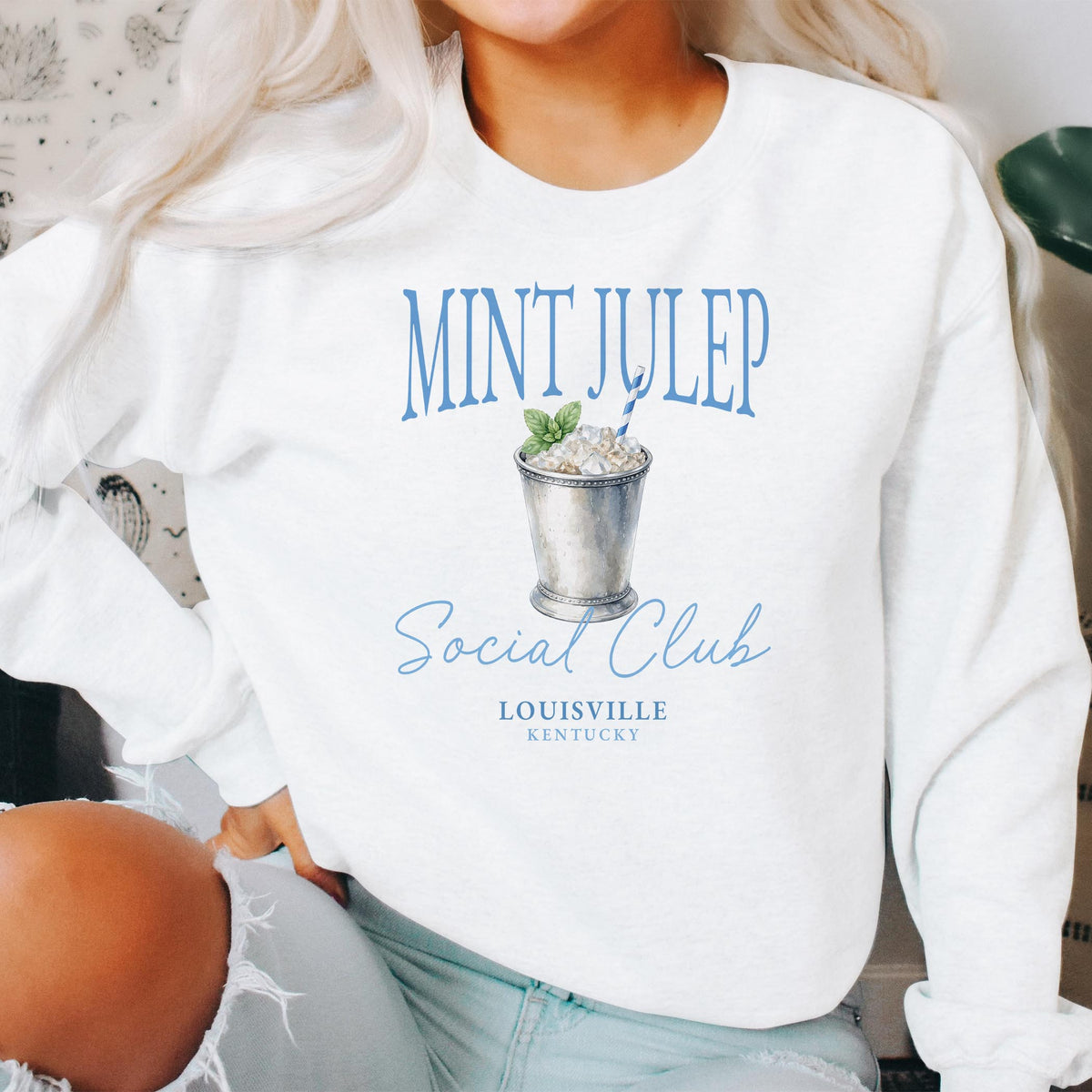 Gildan Sweatshirt White-Derby | City & State | Hometown -2