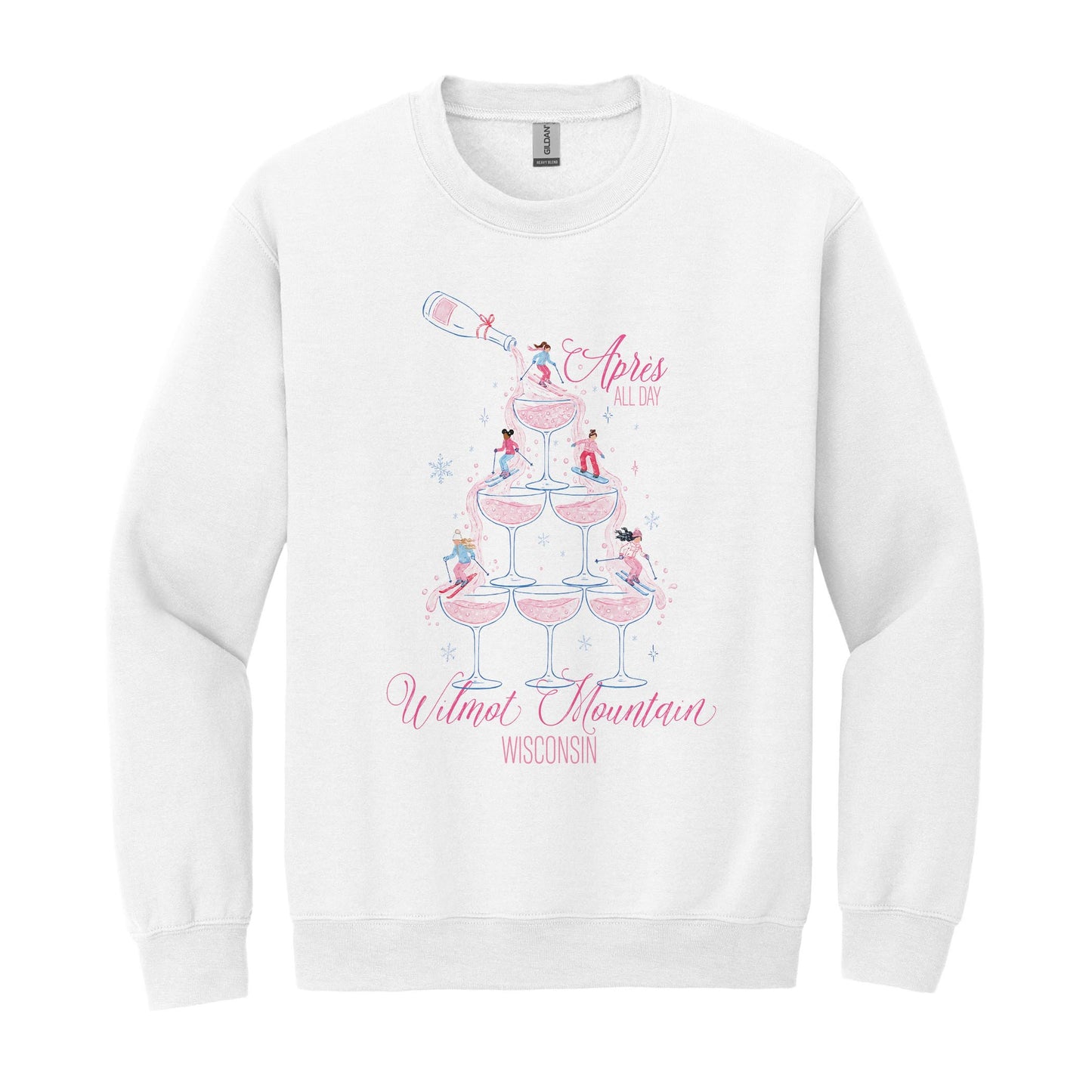 Gildan Sweatshirt White-Love+Local Après Ski All Day -0