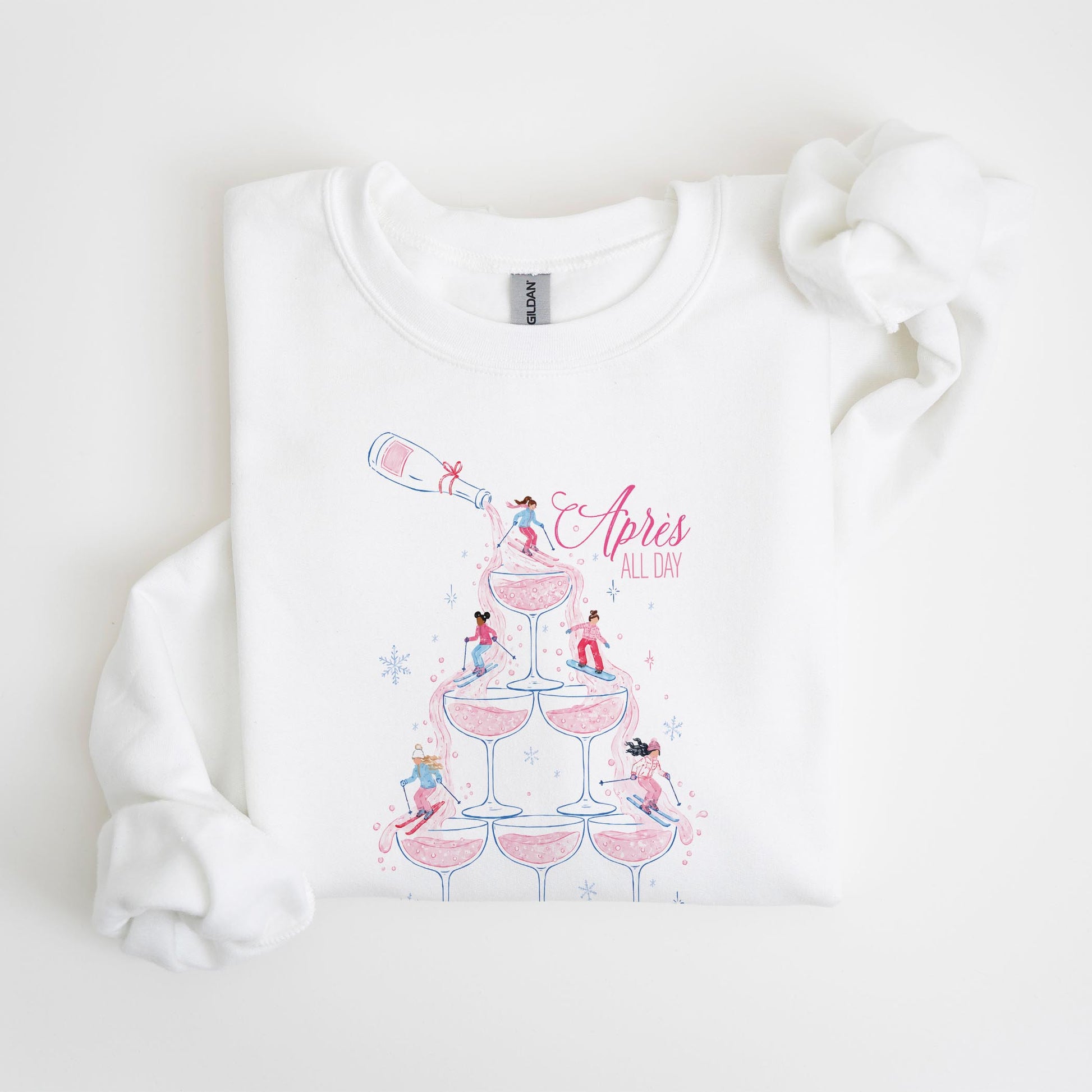Gildan Sweatshirt White-Love+Local Après Ski All Day -4