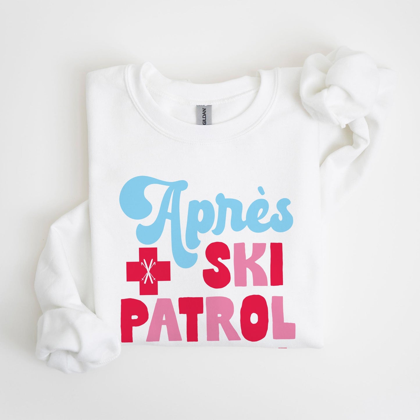 Gildan Sweatshirt White-Love+Local Après Ski Patrol -4