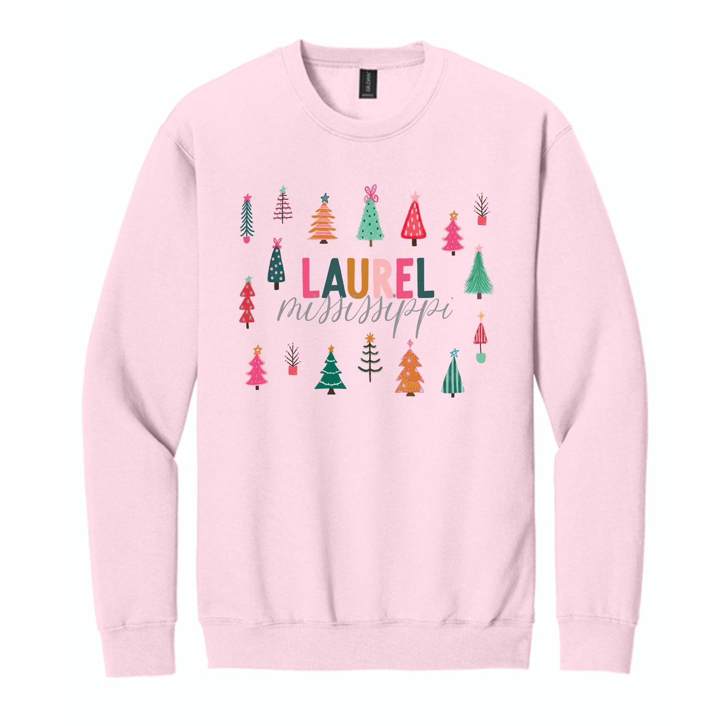 Gildan Sweatshirt Light Pink-Love + Local Whimsy Wonderland Bright -0