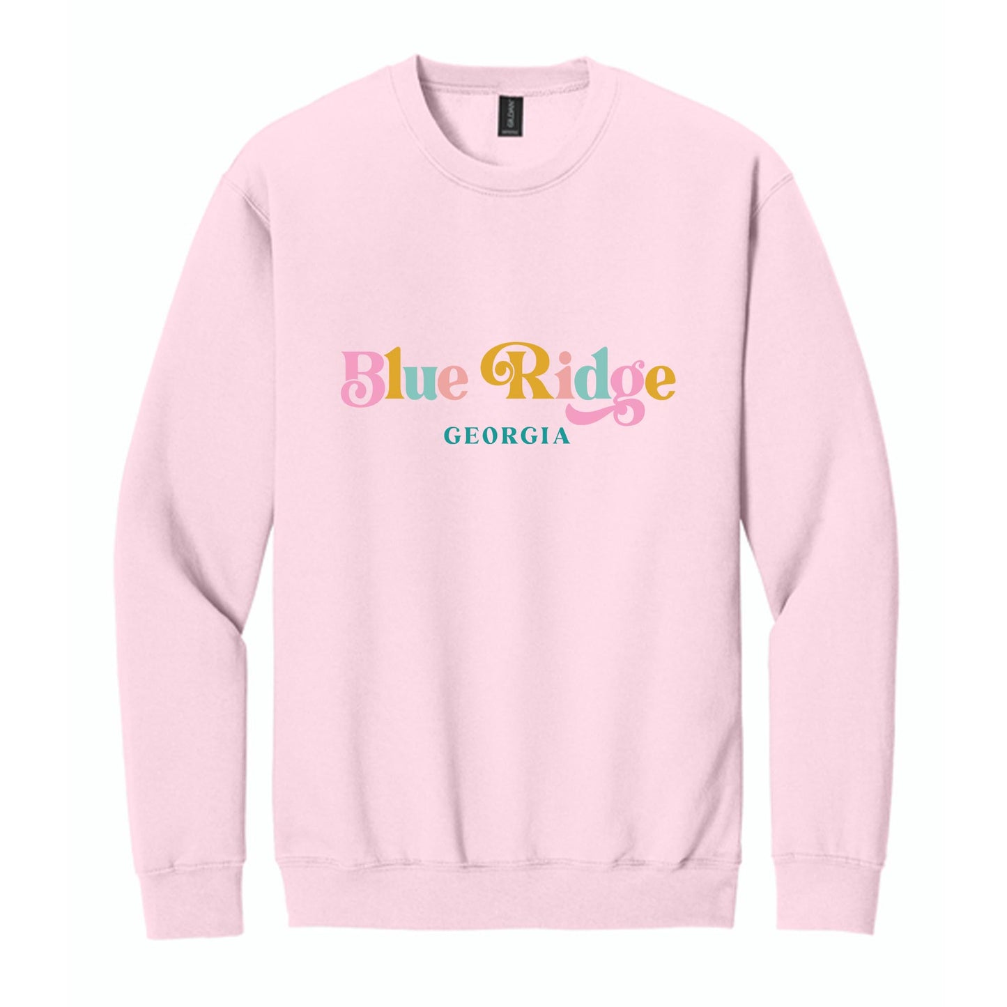 Gildan Sweatshirt Light Pink-Kalia Floral Blue Ridge Georgia -0