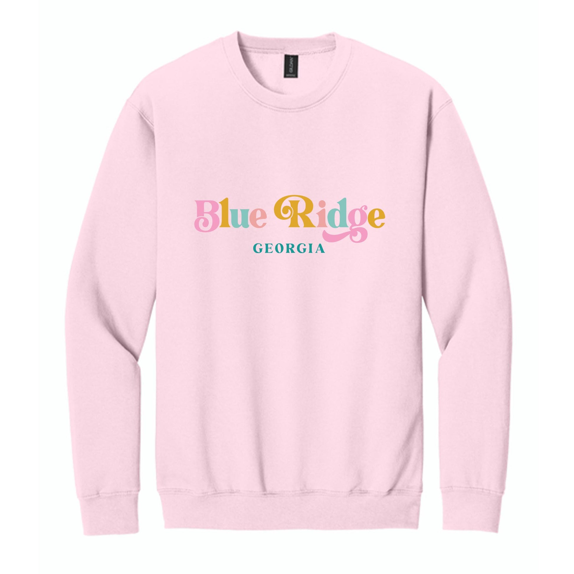 Gildan Sweatshirt Light Pink-Kalia Floral Blue Ridge Georgia -0