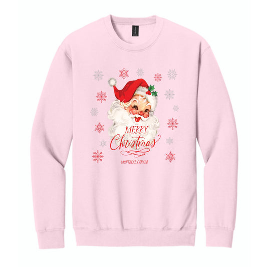 Gildan Sweatshirt Light Pink-Classic Santa Montreal Canada -0
