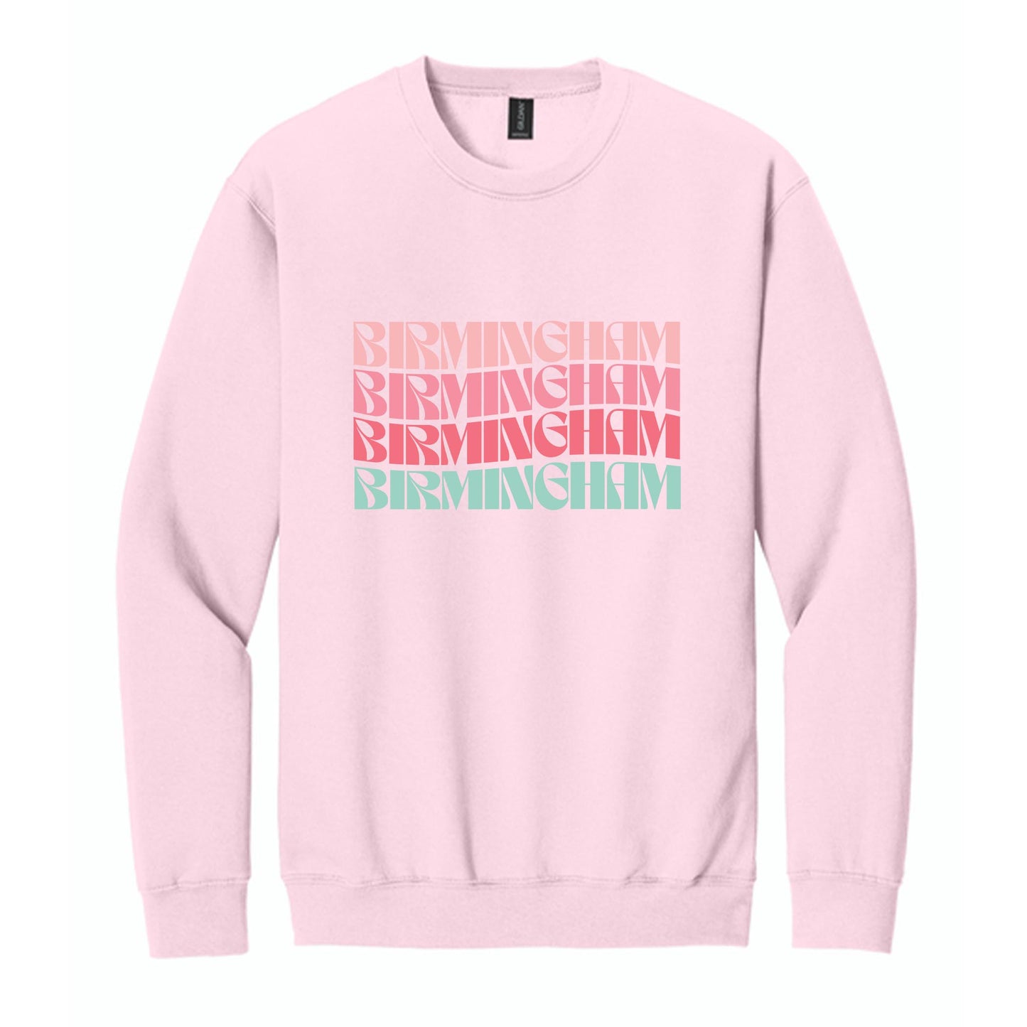 Gildan Sweatshirt Light Pink-Retro Wave -0