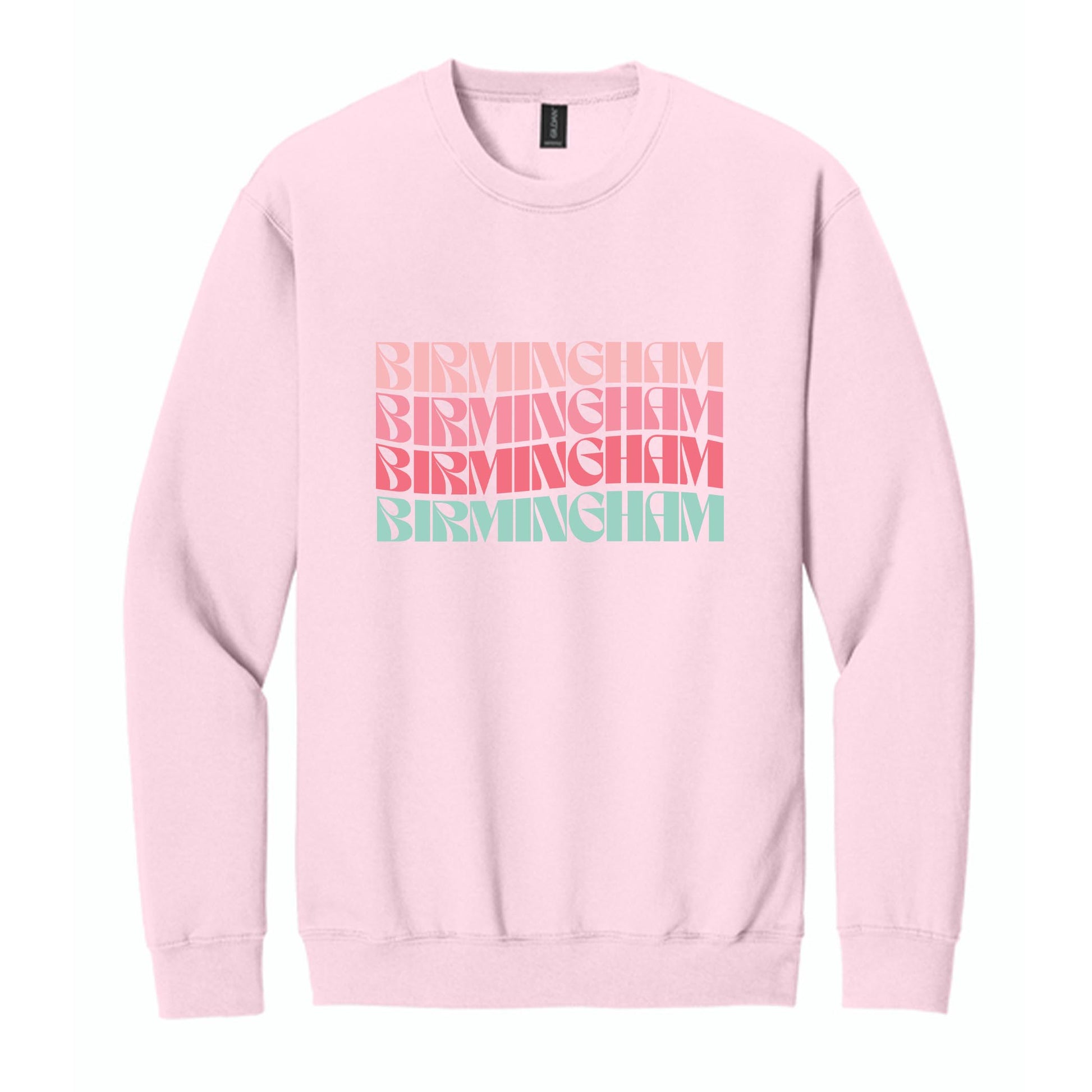 Gildan Sweatshirt Light Pink-Retro Wave -0