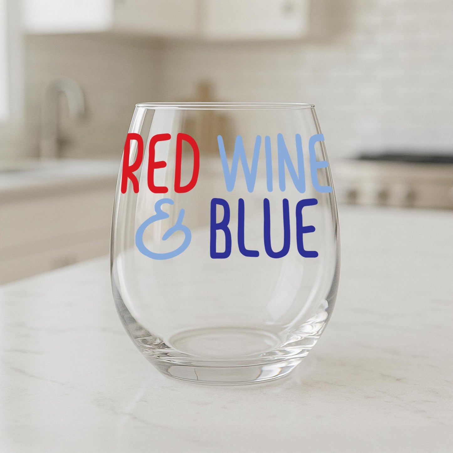 15oz Stemless Wine Glass-4th of July 250th Anniversary -1
